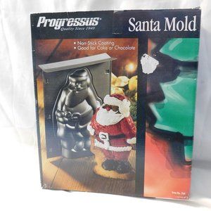Vintage Progressus Zenker Santa Claus Mold Tin